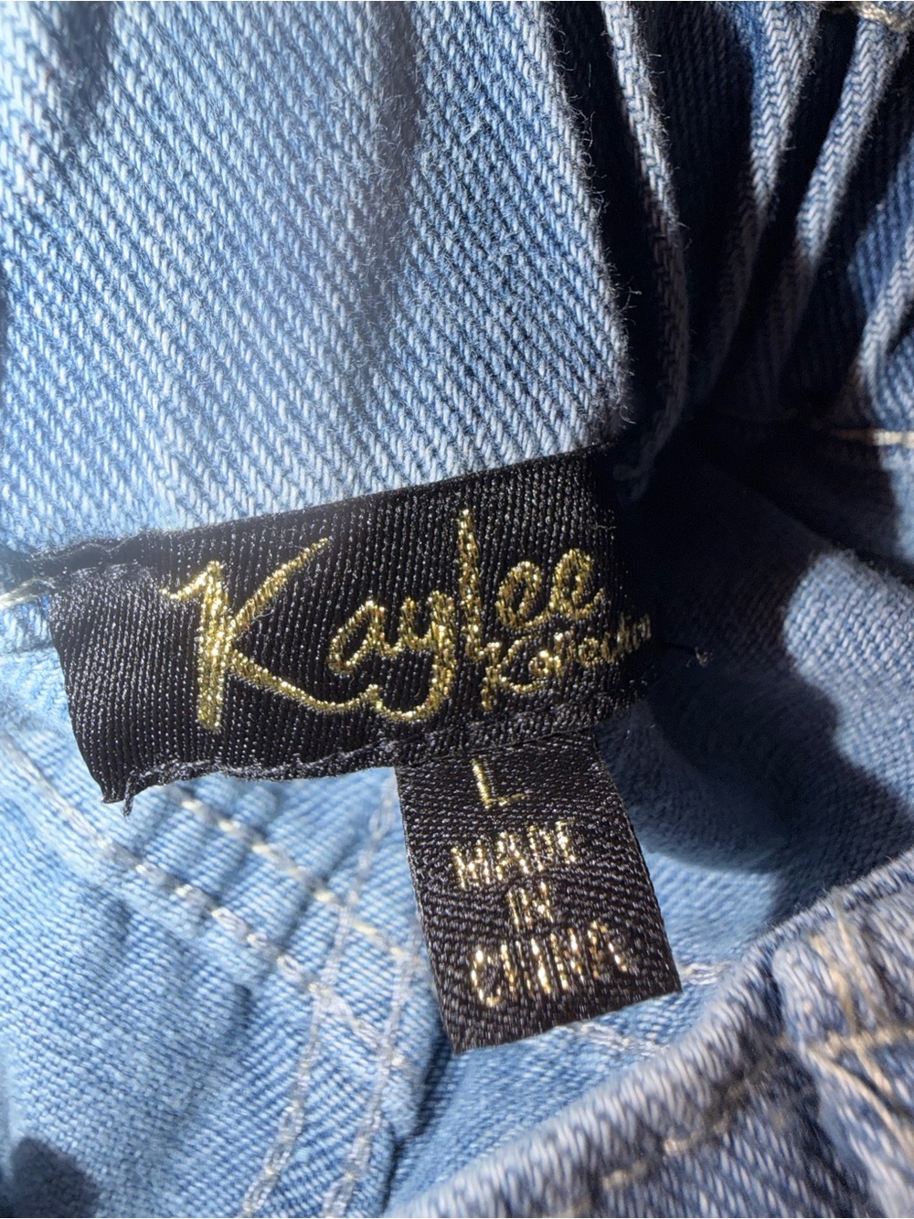 Light Blue Cargo Denim Pants for women - Picture 3 of 3